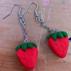 Handmade Strawberry Earrings